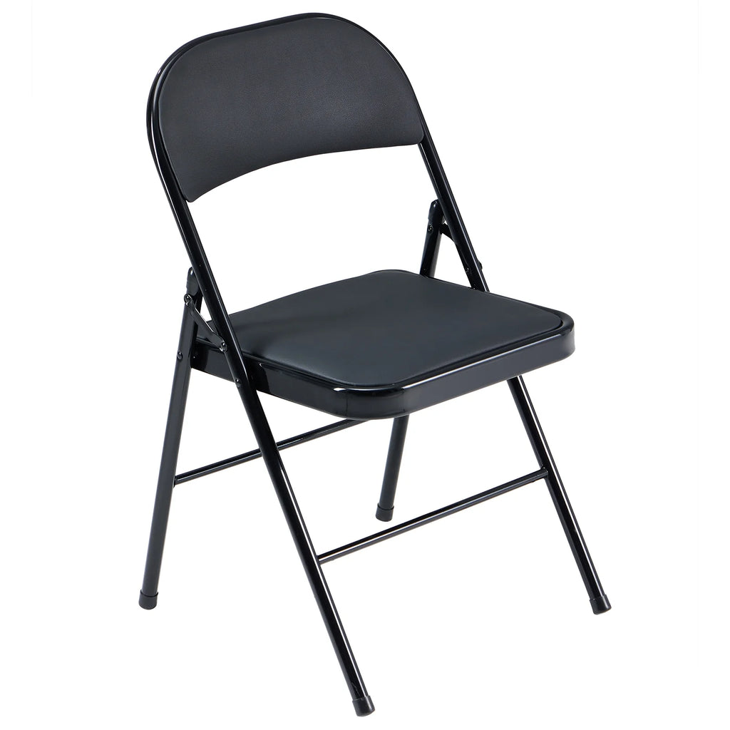 Black Folding Chairs Padded Seat Z4836