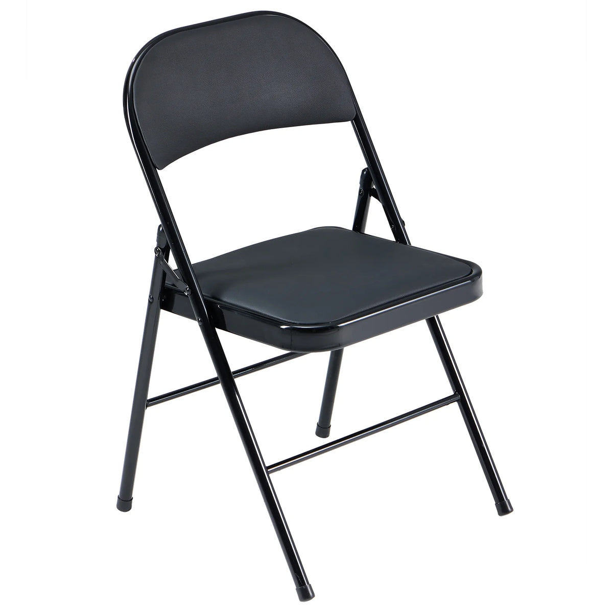Black Folding Chairs Padded Seat Z4836