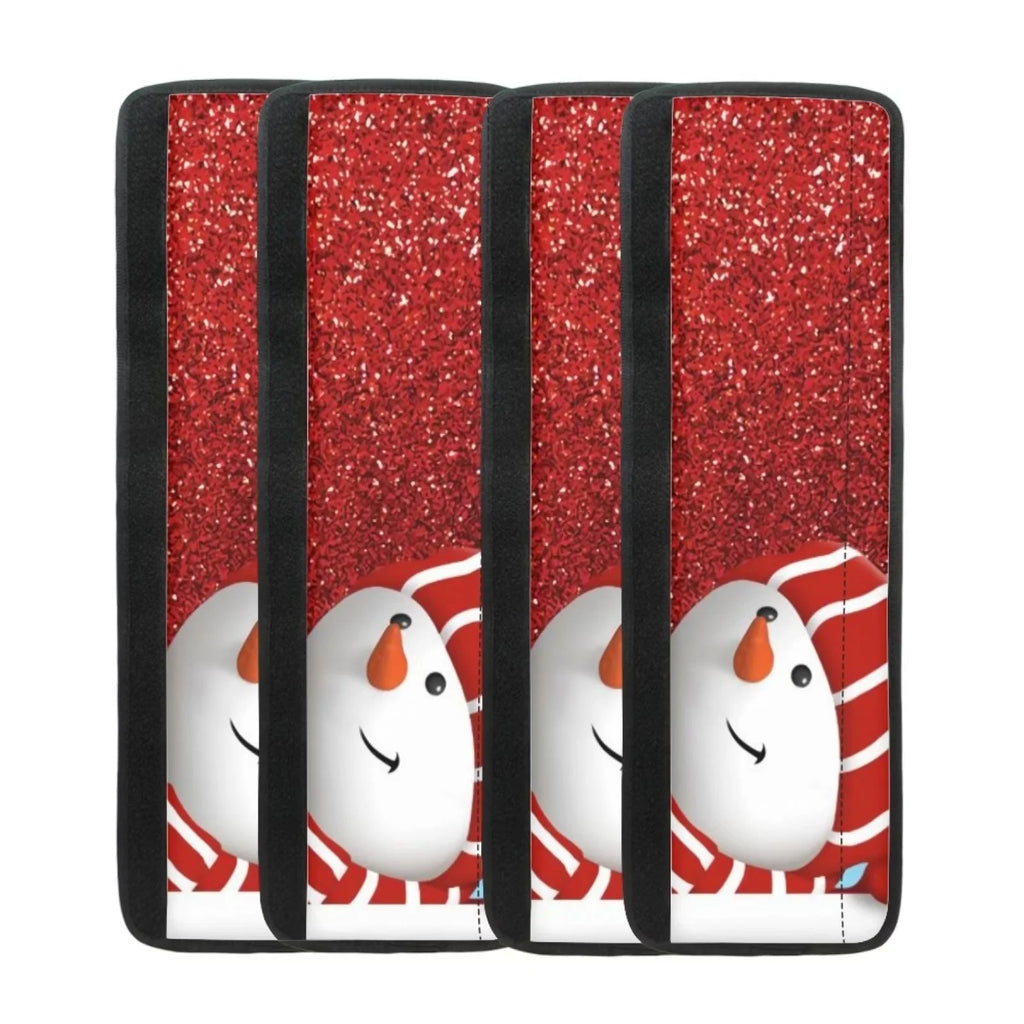 4 Pieces Snowman Refrigerator Door Handle Cover Washable Waterproof Red B954580