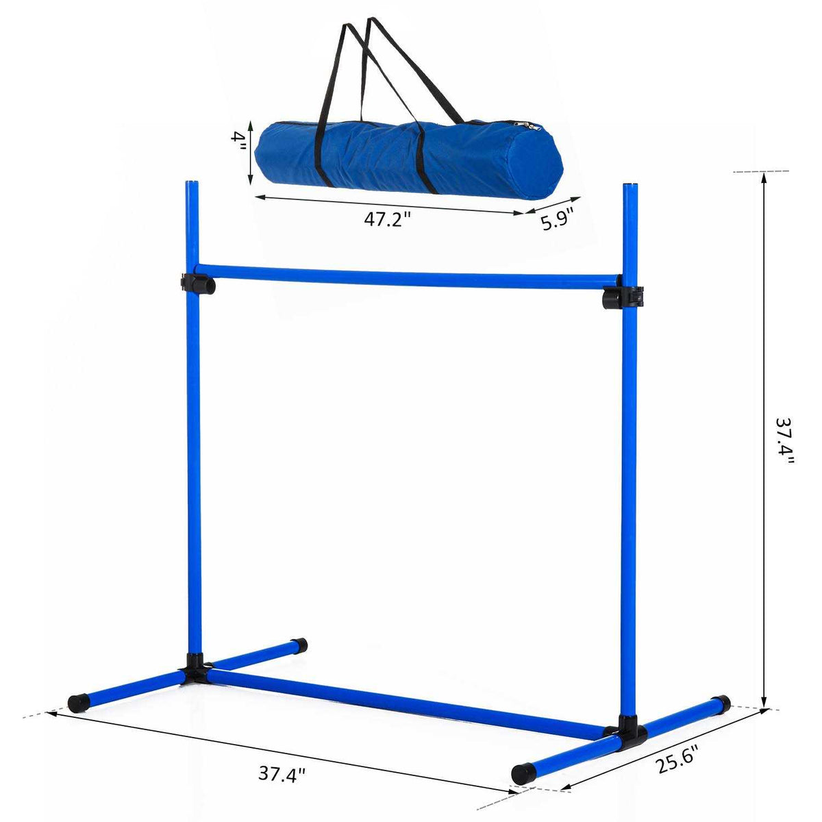 4 Piece Dog Agility Equipment with Adjustable Height Jump Bars O944126