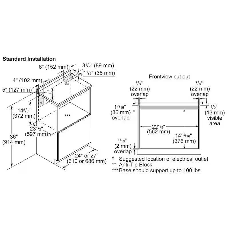 24 in. 1.2 cu. ft. Built-In Microwave Drawer in Stainless Steel L6513