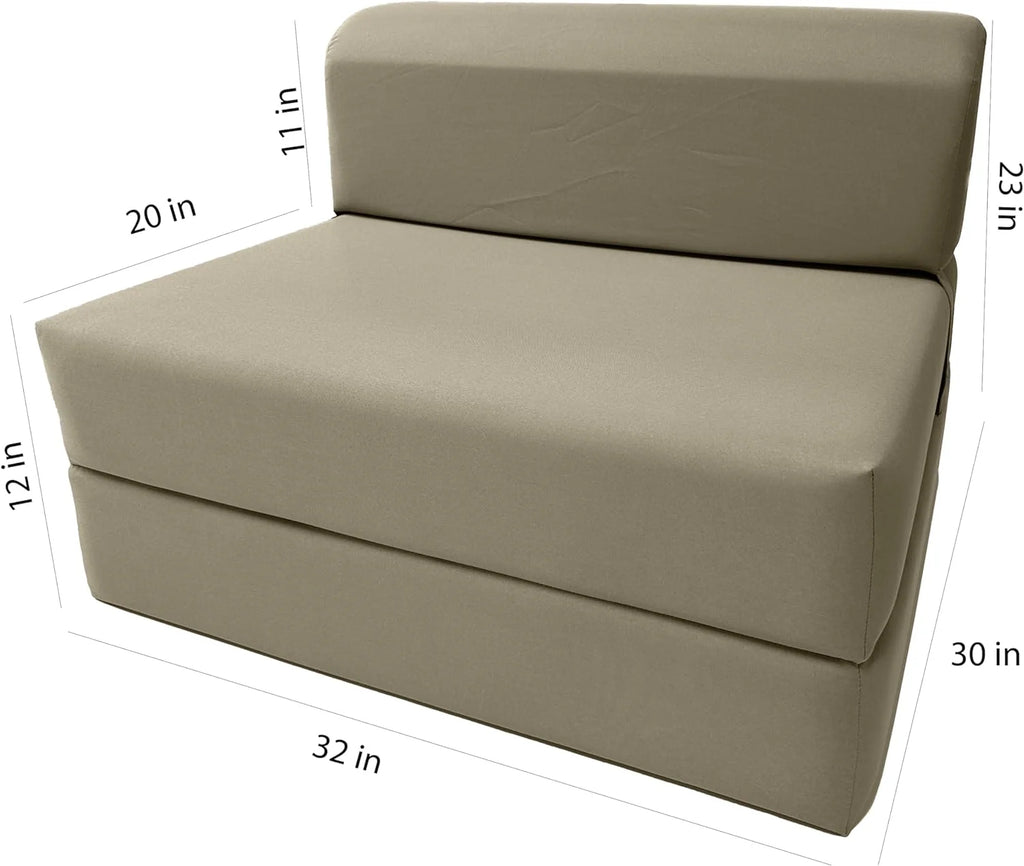Tan Folding Foam Bed D37566