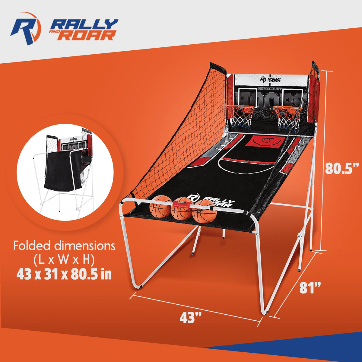 2 Player Shooting Basketball Game with Scoreboard & Balls H1418