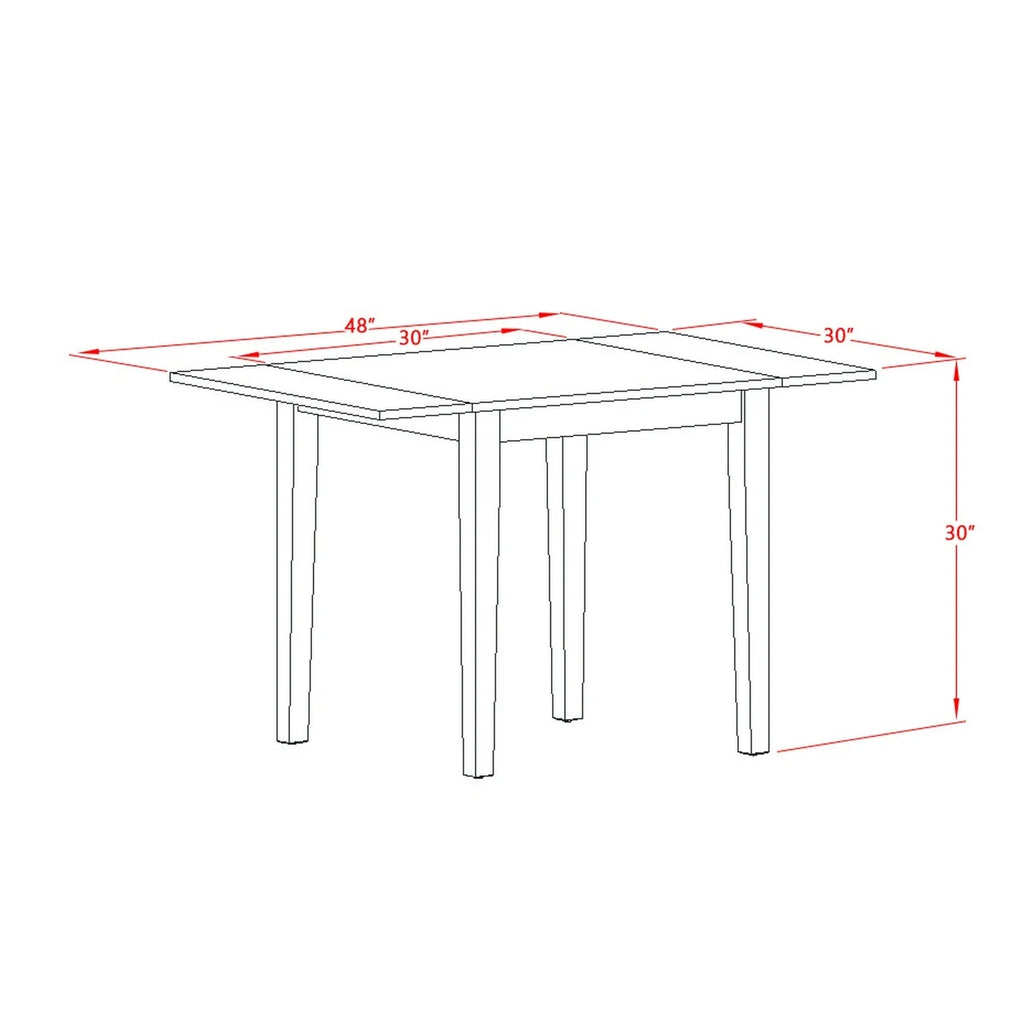 5-Piece Drop Leaf Dining Table Set with 4 Chairs I799