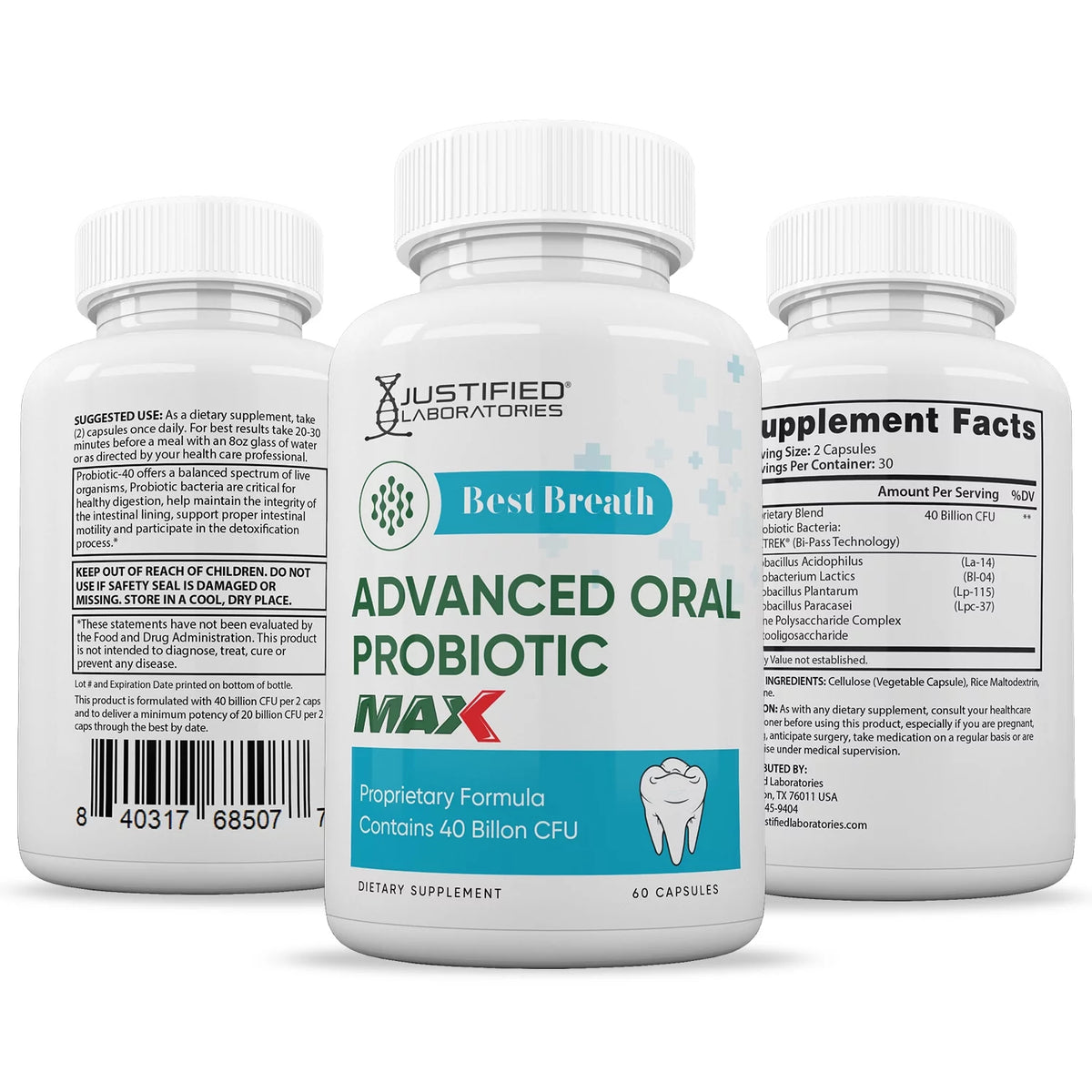 40 Billion CFU Probiotic 120 Capsules I585688