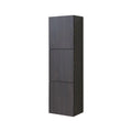 18 Wide 59 High Linen Side Cabinet with Three Doors in Gray Oak F673729