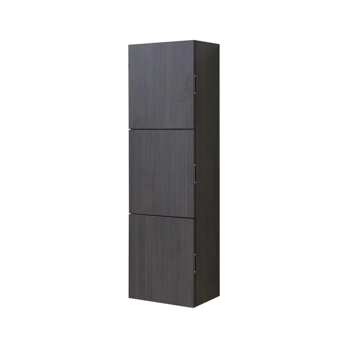 18 Wide 59 High Linen Side Cabinet with Three Doors in Gray Oak F673729