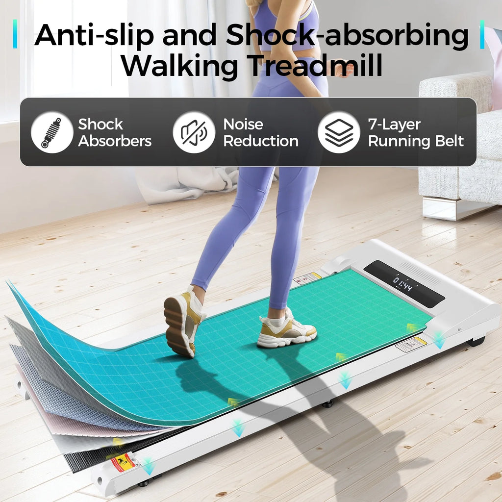 2.5HP Slim Compact Under Desk Treadmill with LED Display and Remote Control E314