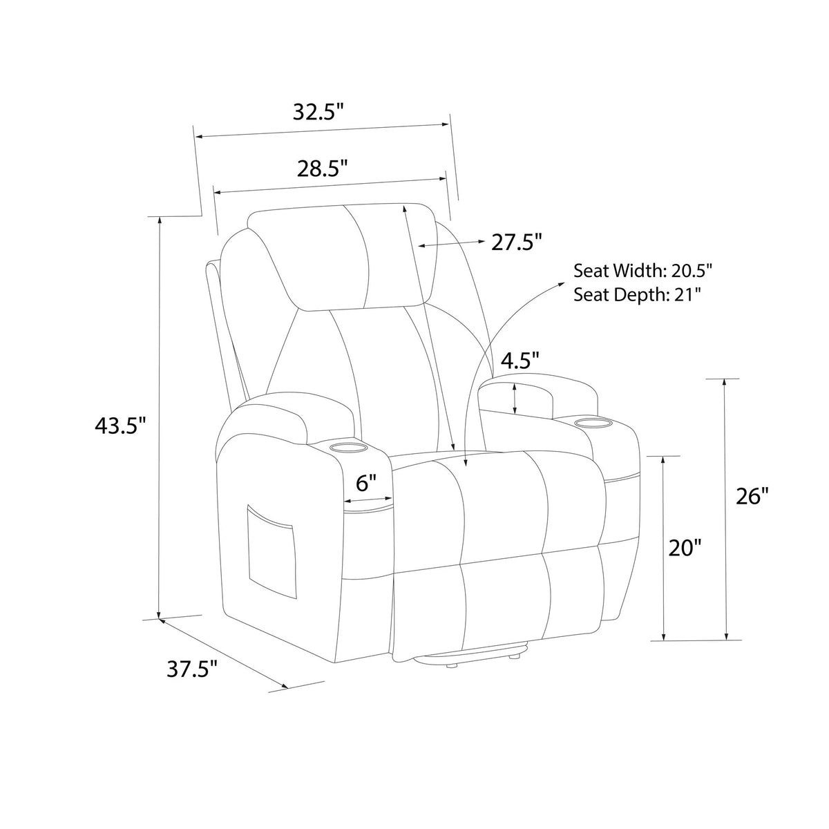 Brown Faux Leather Power Lift Recliner Y888