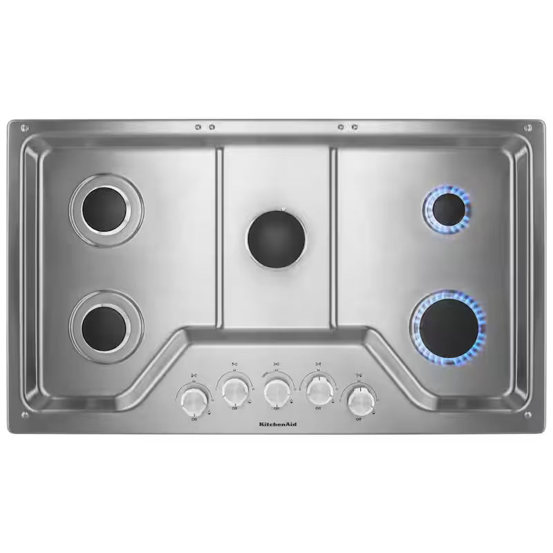 36 in. Stainless Steel Gas Cooktop with 5 Burners Q5659