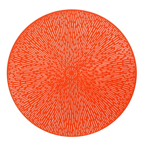 Round Gold Vinyl Placemats Set of 12 T495