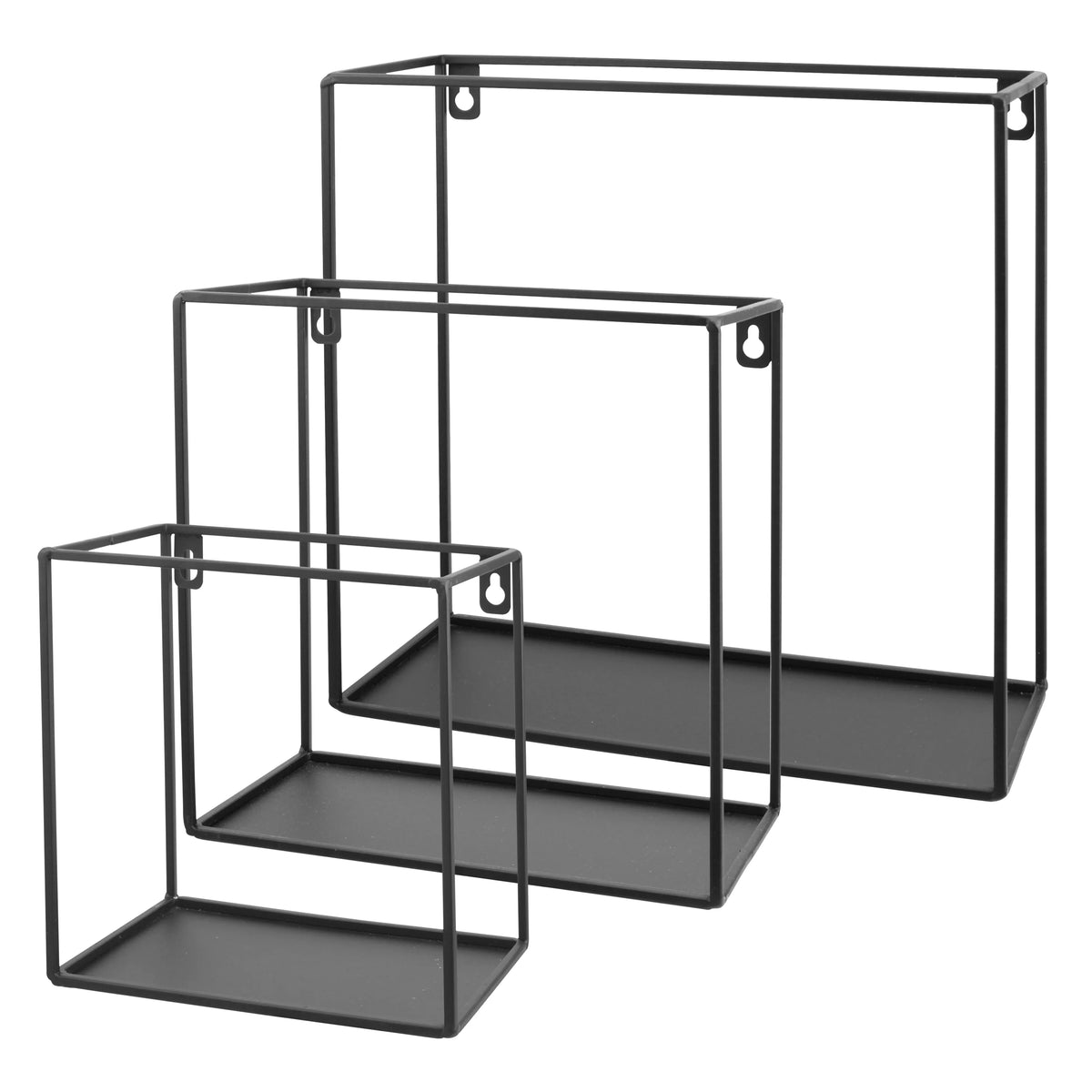 Wire Cube Shelf Set of 3 Shelves Black V156318
