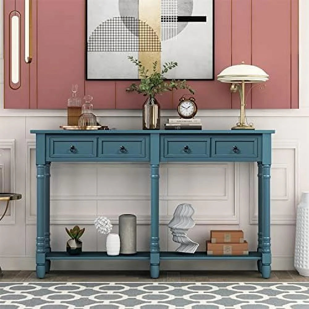 Console Table with 2 Drawers Wooden Narrow Sofa Table I210697