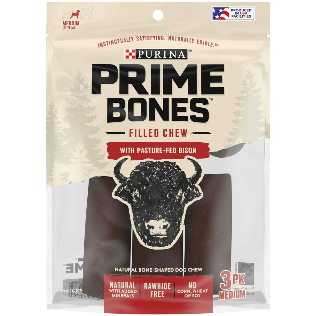 Natural Dog Treats Filled Chew With Bison Y5496