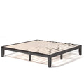 King Size 14'' Wooden Bed Frame Espresso X5561
