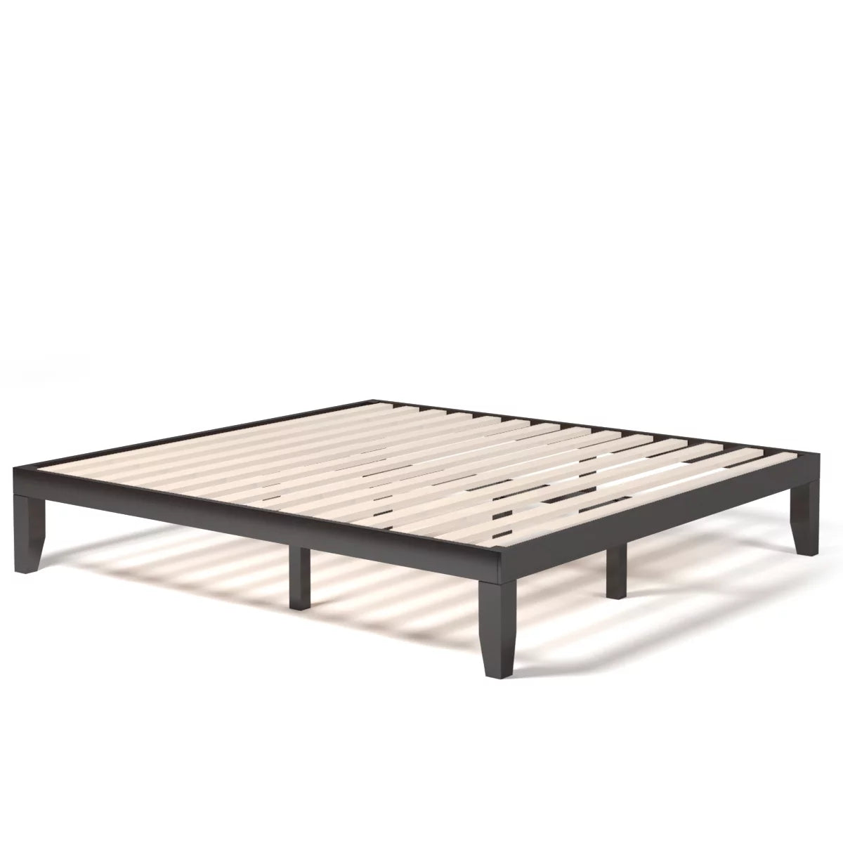 King Size 14'' Wooden Bed Frame Espresso X5561