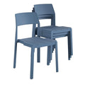 Charcoal Stacking Dining Chairs 4-Pack J866