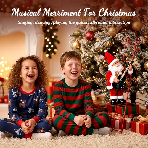Animated Singing and Dancing Santa Claus Christmas Figurine J48362