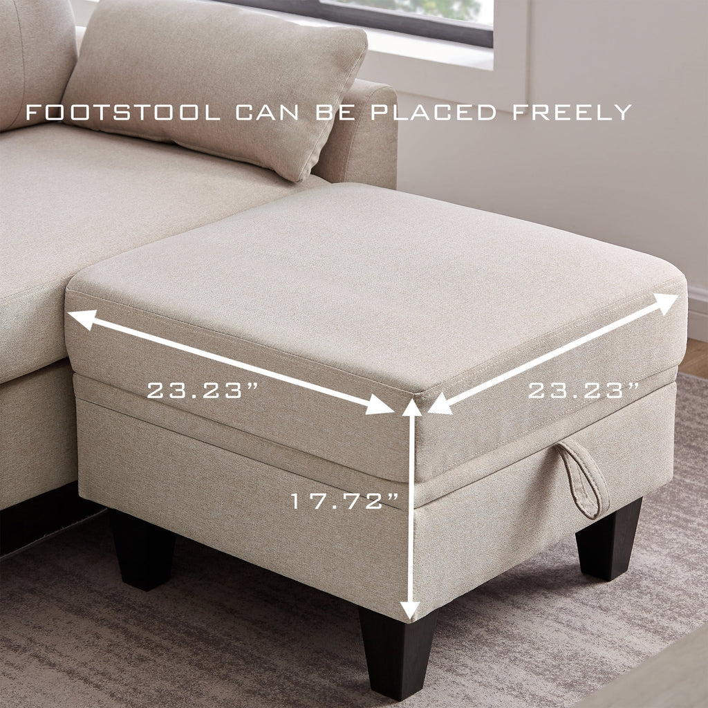 Modern Sectional Sofa with Reversible Chaise I637757