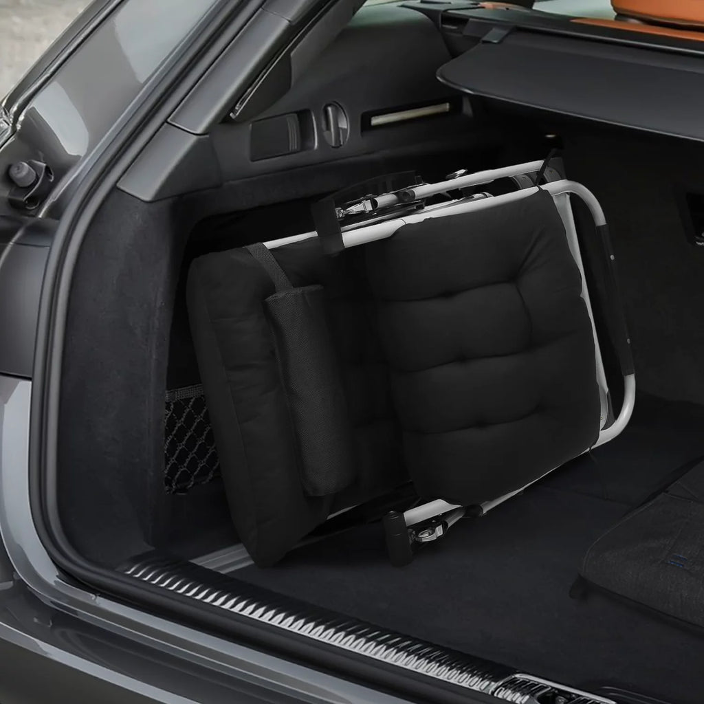 Black Zero Gravity Chair with Cushion and Side Tray W5765