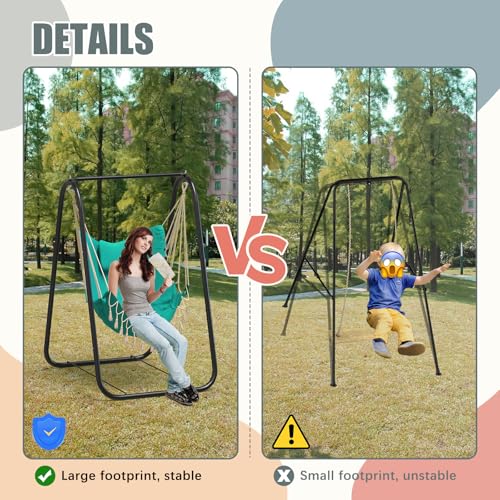 Heavy-Duty Rustproof Hammock Chair with Stand Q6452