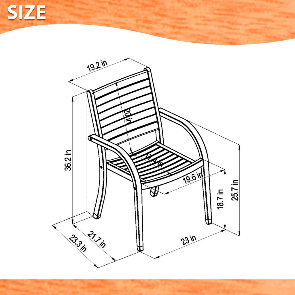 9-Piece Teak Finish Wood Extendable Patio Dining Set P77786