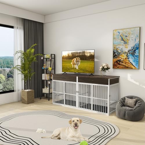 Brown Wooden Dog Crate Furniture H5247
