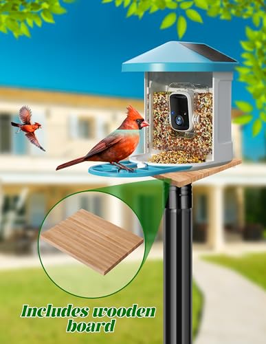 109 Inch Metal Bird Feeder Pole with 5-Prong Base O63666
