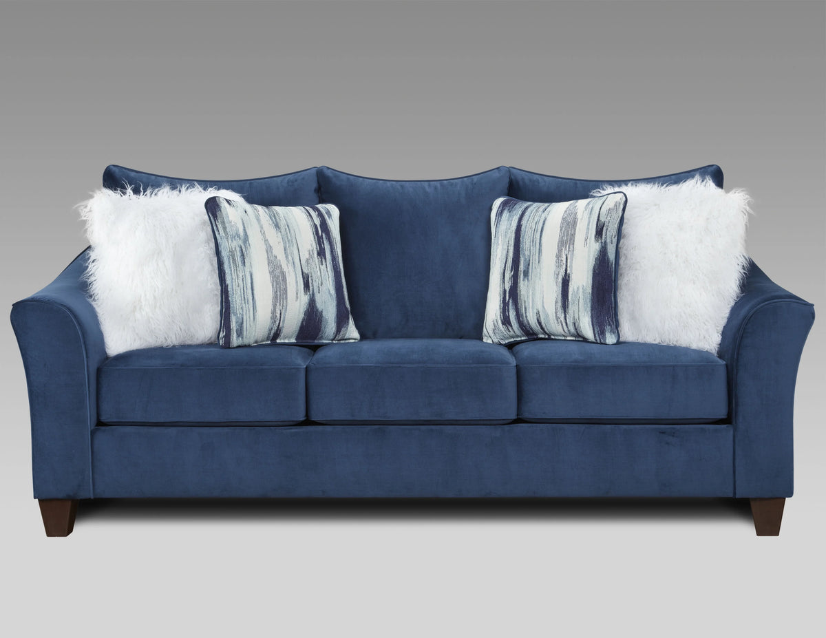 Navy Blue 4-Piece Fabric Sofa Set N277022