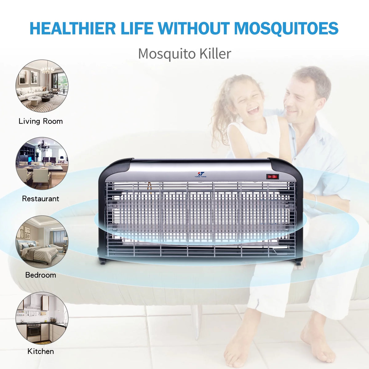 2500V 30W Dual UV Tube Bug Zapper B9475