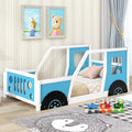 Twin Size Car-Shaped Platform Bed with Wheels C2961
