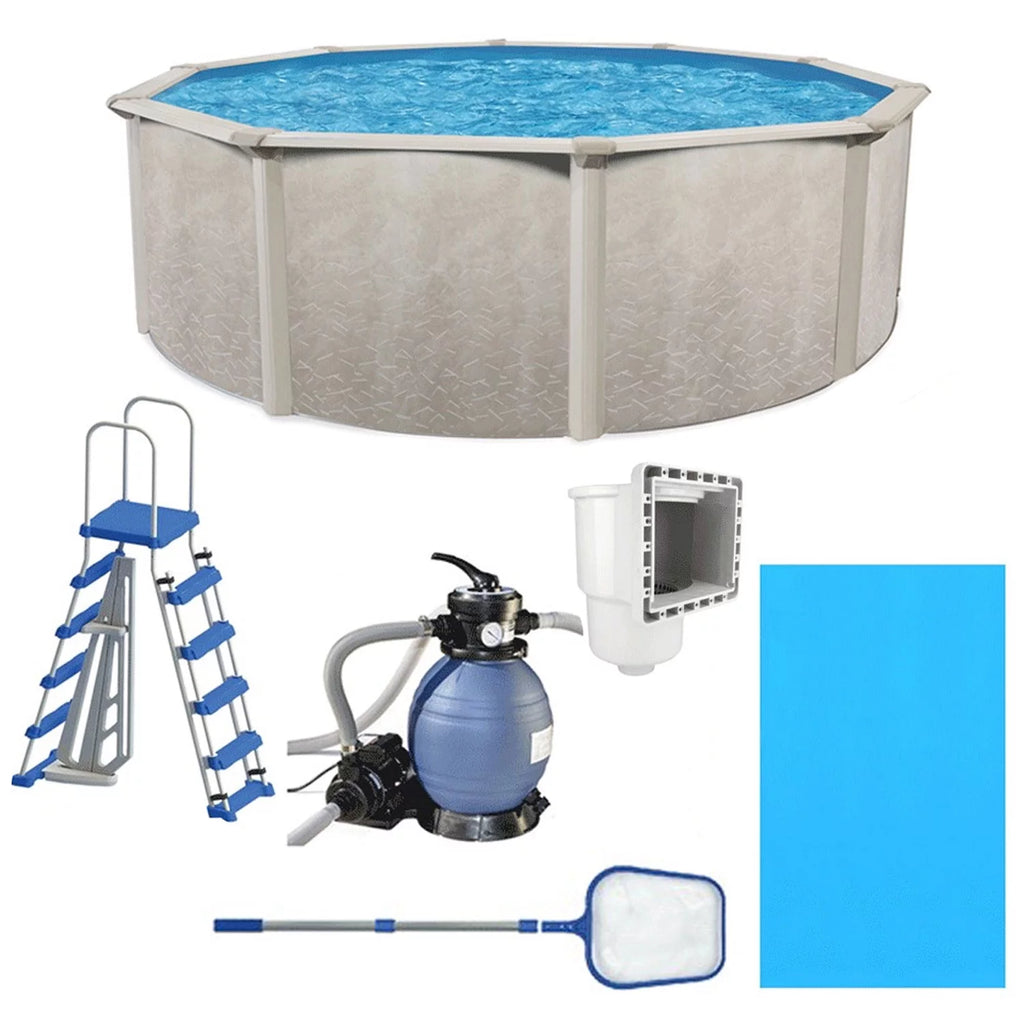 18 Foot by 52 Inch Steel Frame Above Ground Pool Q401