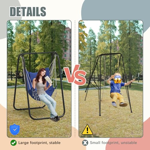 Heavy-Duty Rustproof Hammock Chair with Stand Q6452