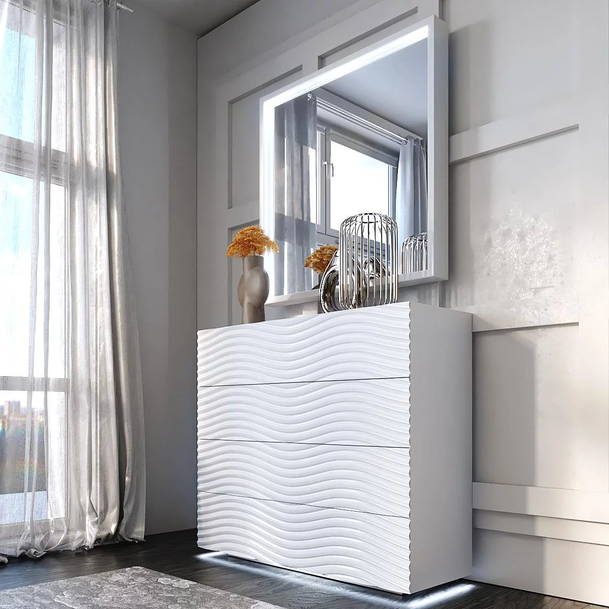 White Single Dresser U276594