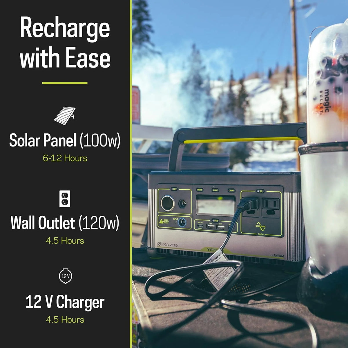 Restored Portable Power Station 505Wh Lithium Battery 300 Watt T78415