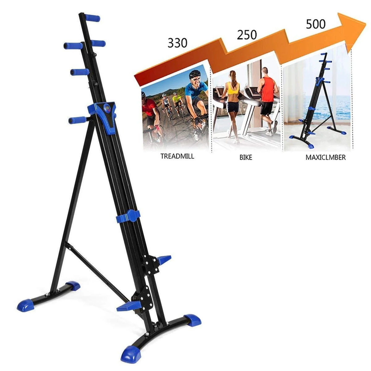 Vertical Climber and Folding Stair Stepper Machine J3749