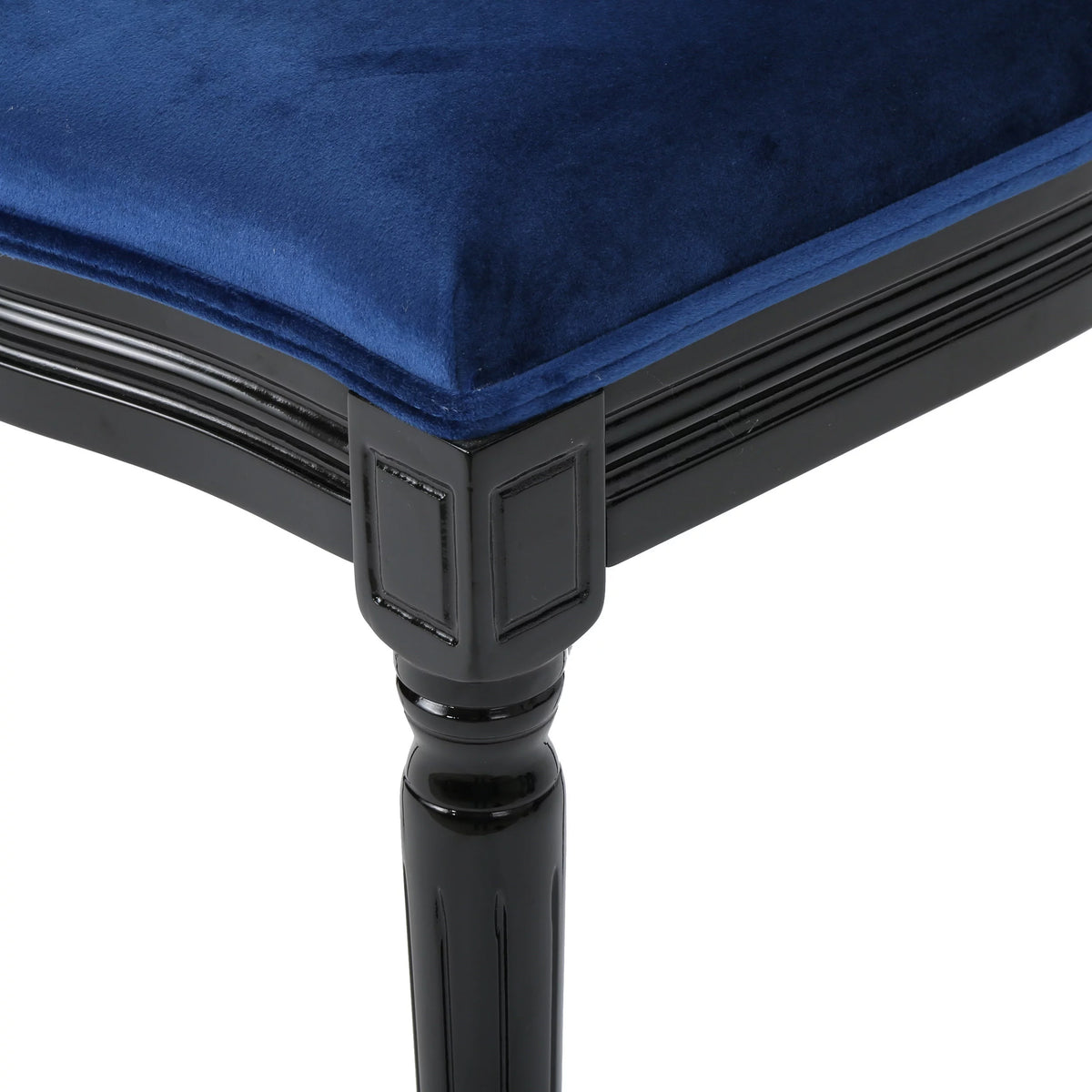 Velvet Dining Chairs Set of 4 Navy Blue N8846
