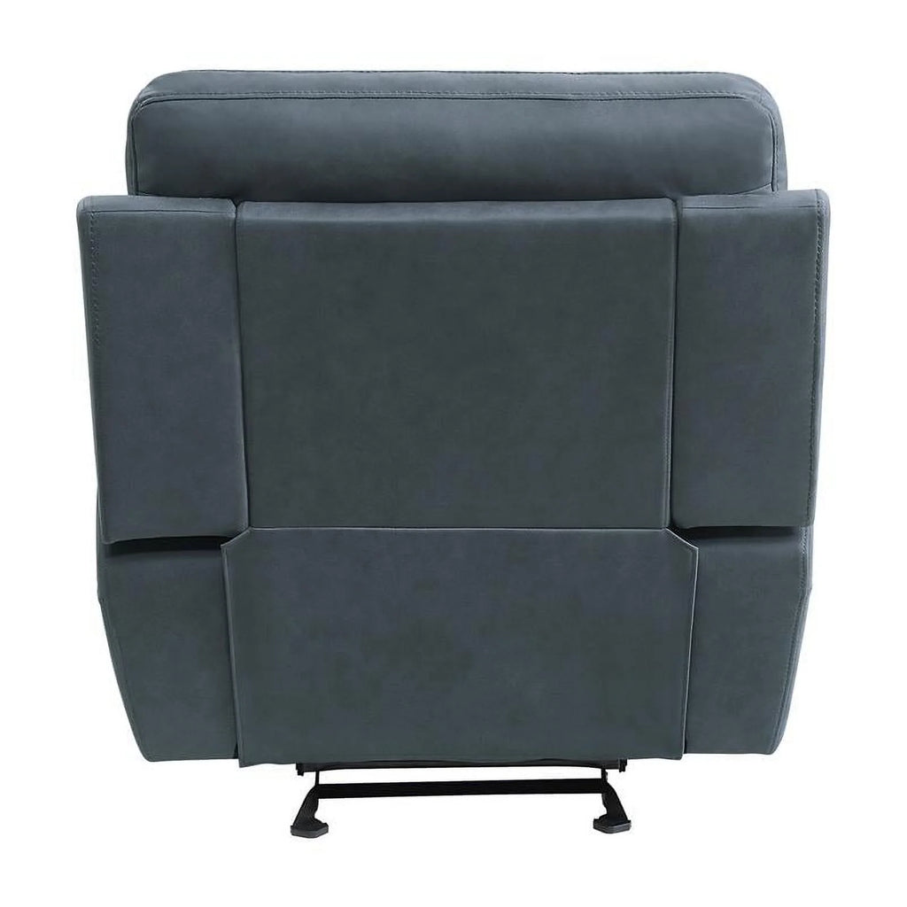 Blue Microfiber Reclining Chair X6523