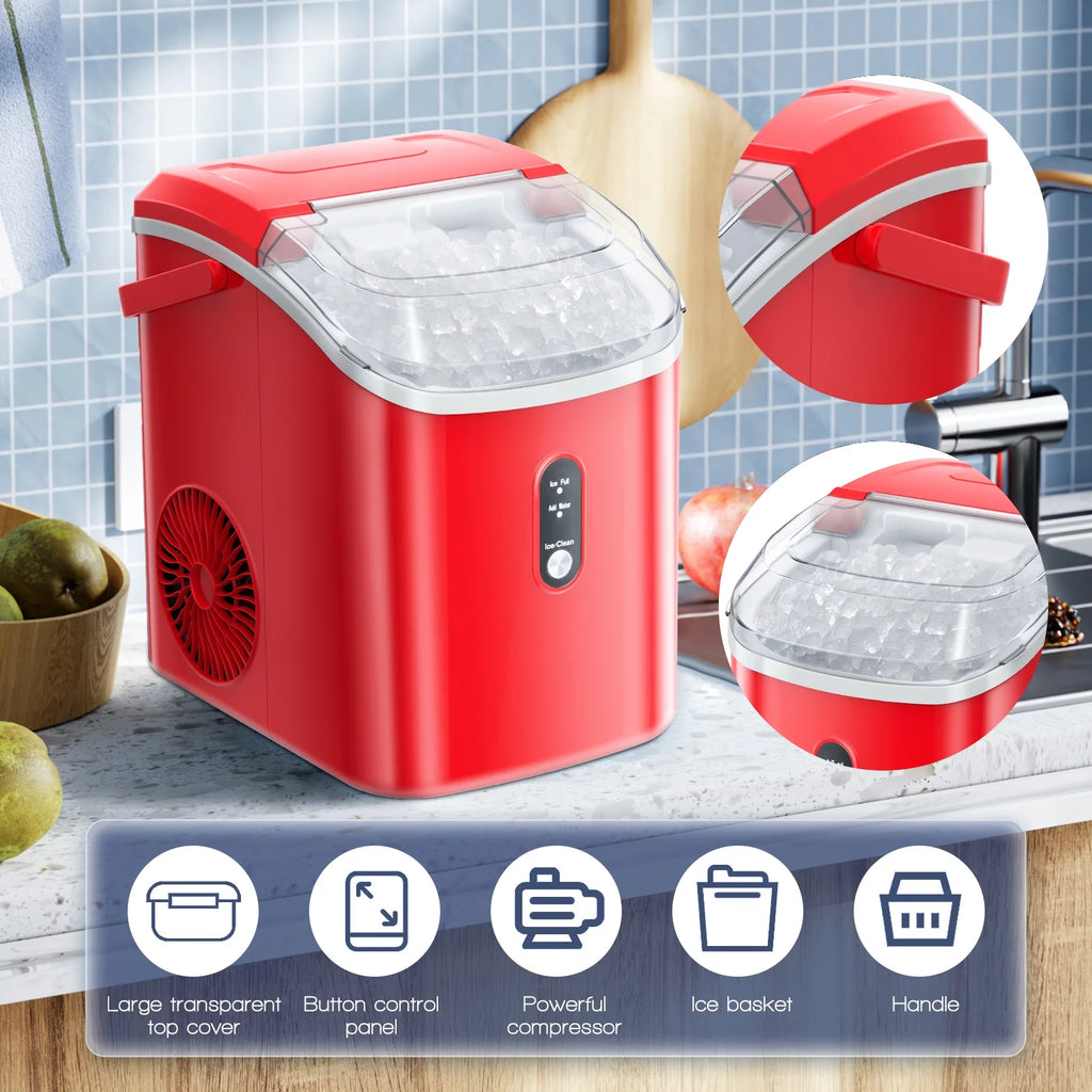 Portable Countertop Nugget Ice Maker with Self-Cleaning I7103