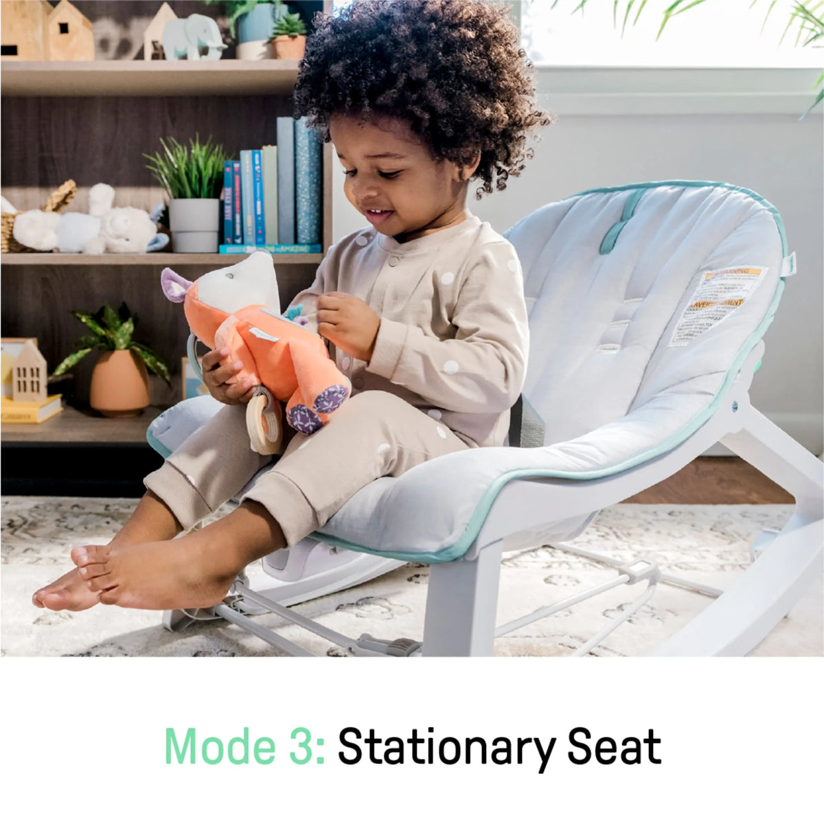 Gray 3-in-1 Baby Bouncer and Rocker Chair N162450