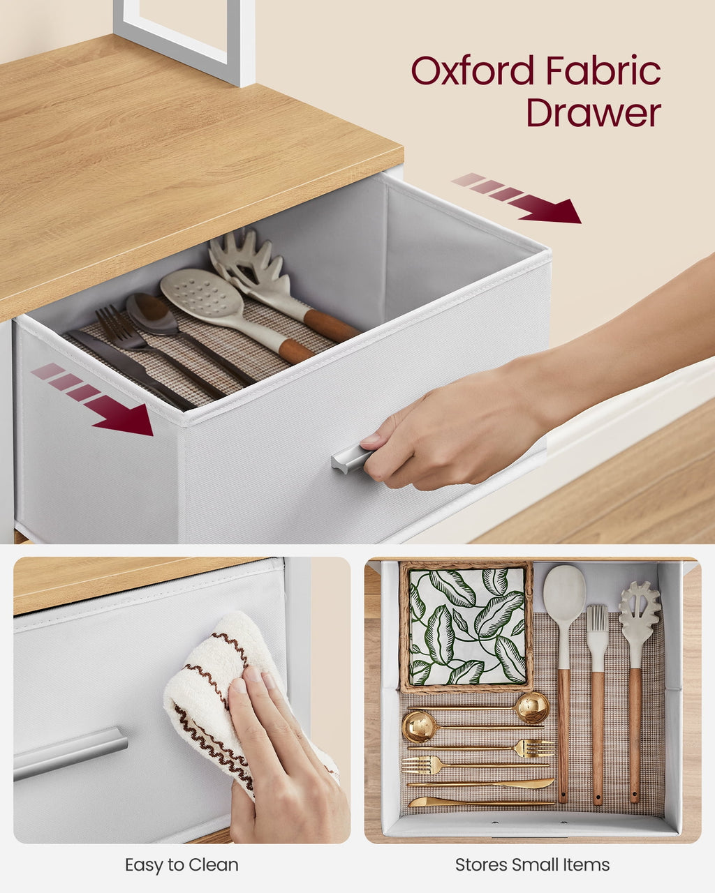 Bakers Rack with Charging Station A741897