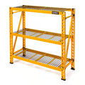 Yellow 3-Tier Wire Steel Shelving Unit S38206