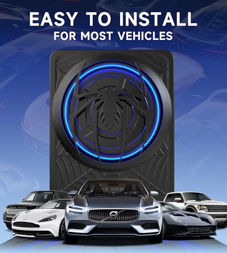 1200W Slim Underseat Car Subwoofer and Amp Package with Ambient Light A96684