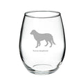 Deep Etched Stemless Red Wine Glass B790662