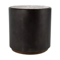 24 Inch Round Drum Wood End Table M38989