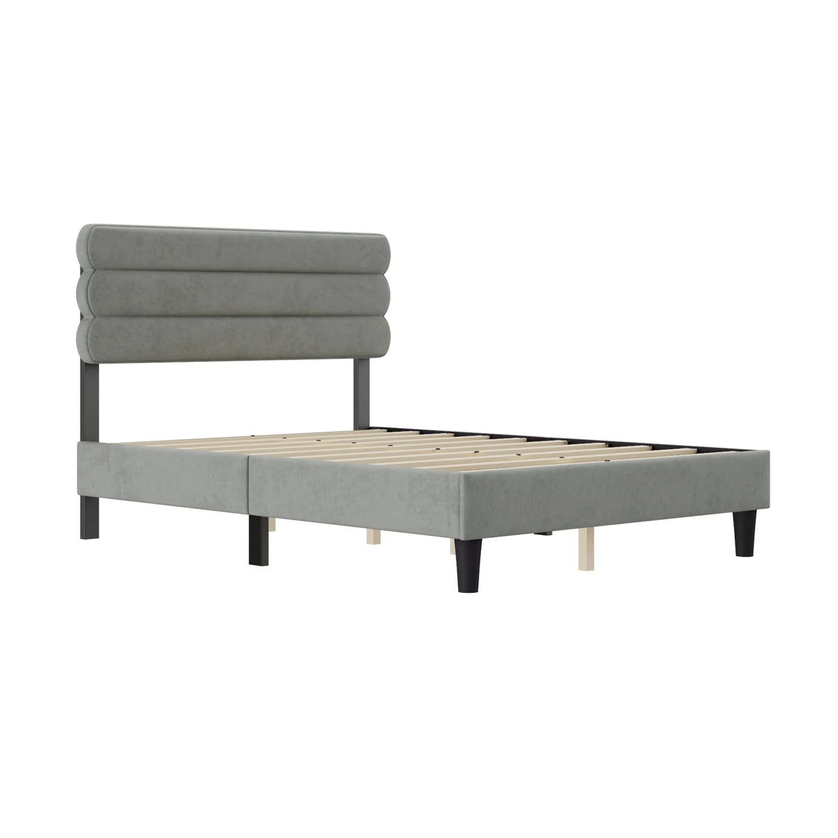 Full Size Bed Frame Light Gray P390692