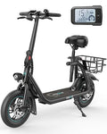 Electric Scooter with Seat, 550W Motor, 20-Mile Range W145