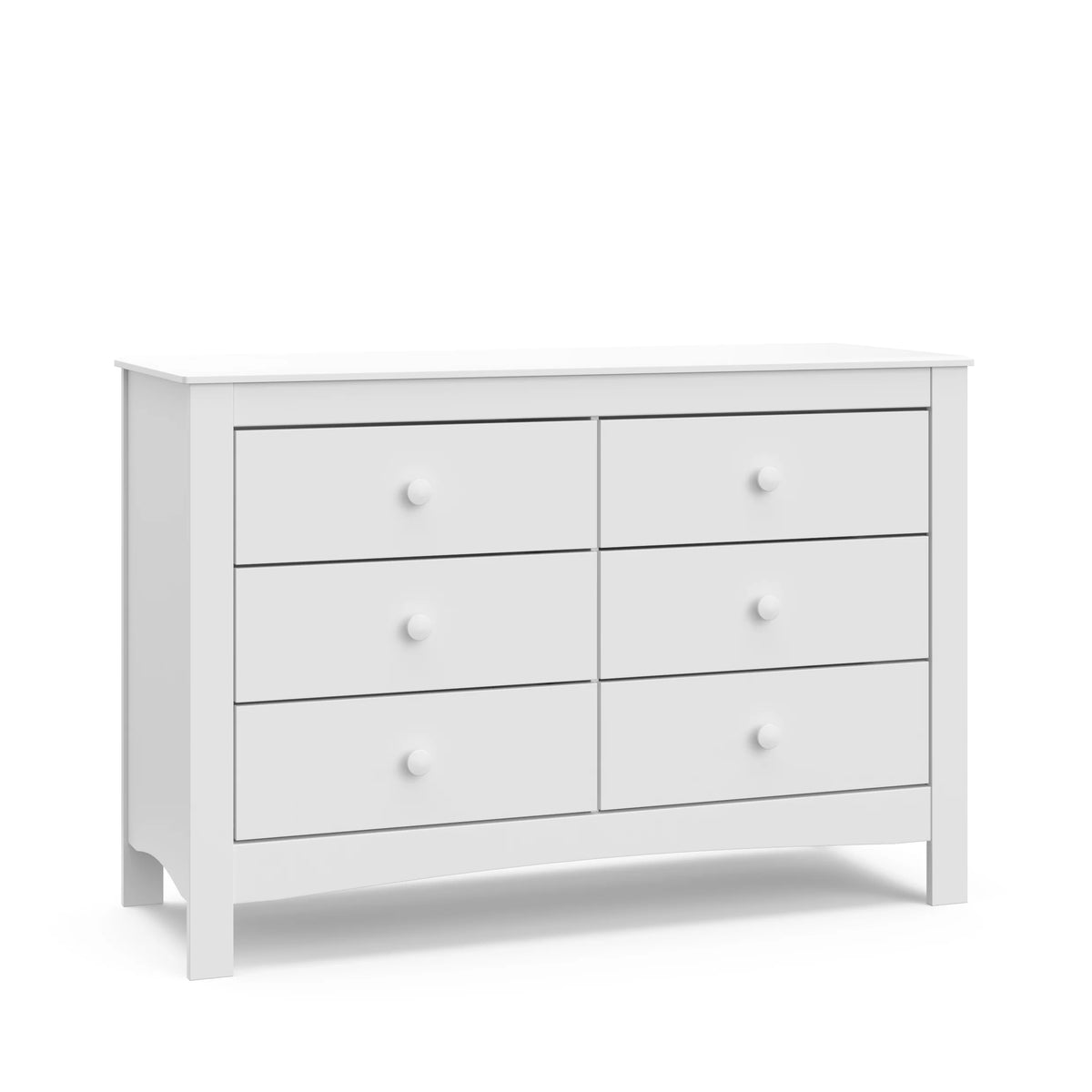 White 6 Drawer Double Dresser G73501
