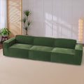 Oversized Deep U Shaped Modular Corduroy Sectional Sofa with Ottoman L724