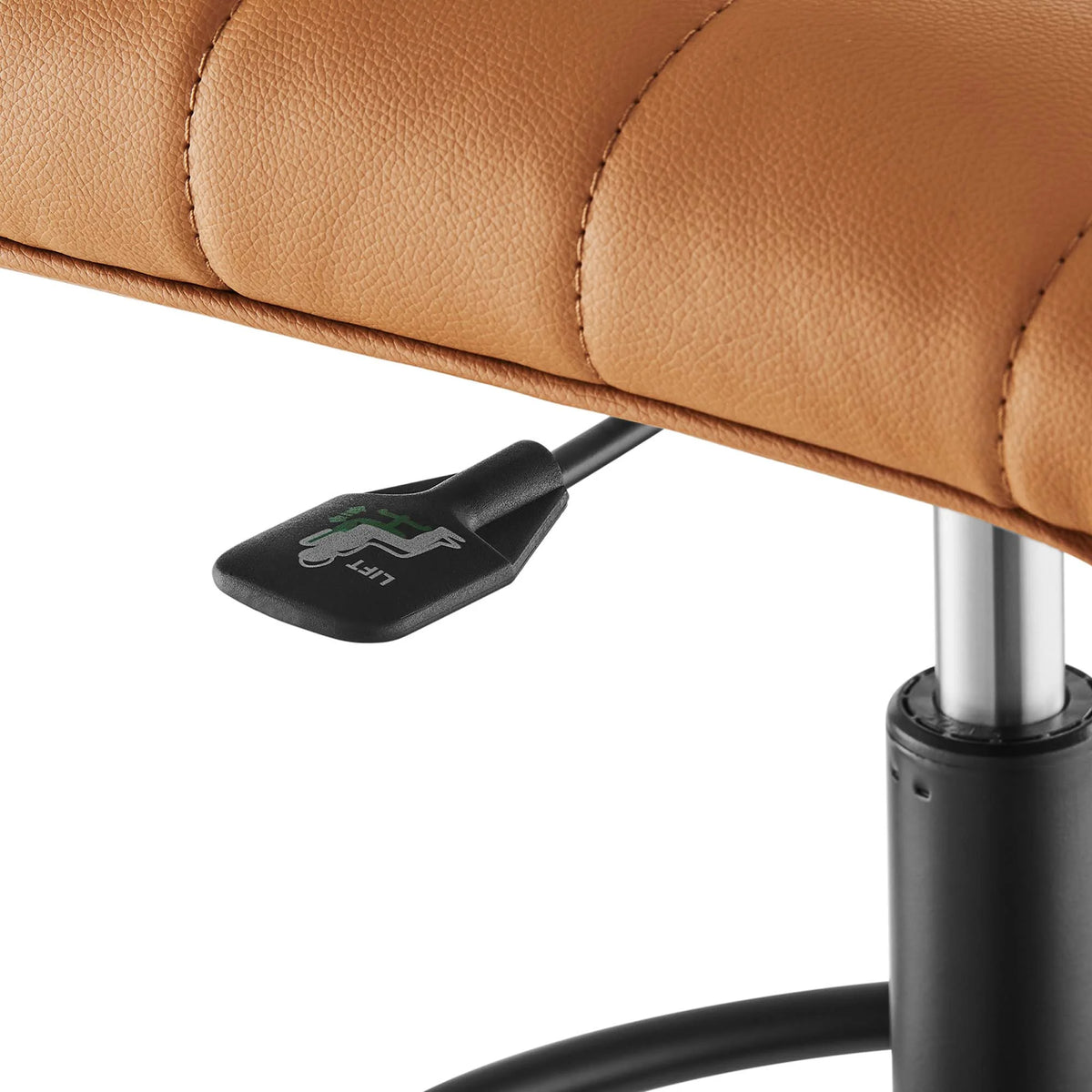 Black Tan Vegan Leather Drafting Chair J74286